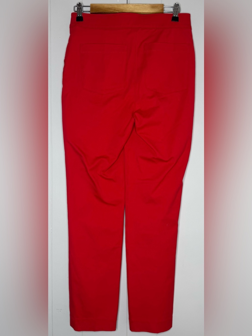 SPANX On The Go True Red Slim Straight Ponte Pants Womens Medium Tall 20365T NWT - Picture 4 of 13